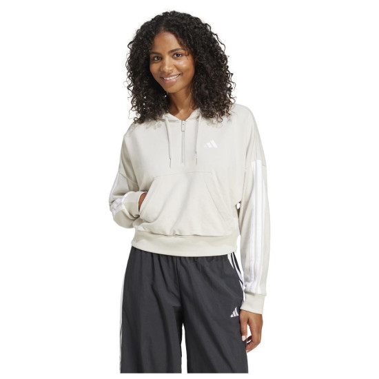 Adidas Γυναικείο φούτερ Essentials 3-Stripes French Terry 1/4-Zip Hoodie Adidas Γυναικείο φούτερ Essentials 3-Stripes French Terry 1/4-Zip Hoodie